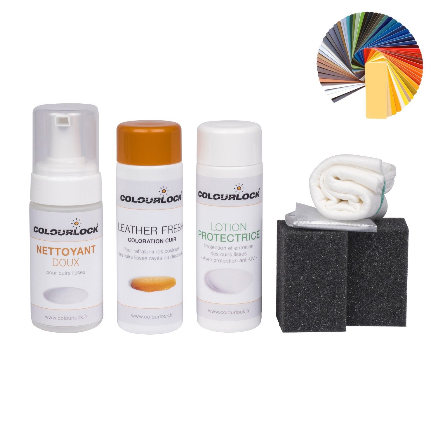 Kit de coloration et d’entretien pour cuirs lisses "doux" COLOURLOCK 