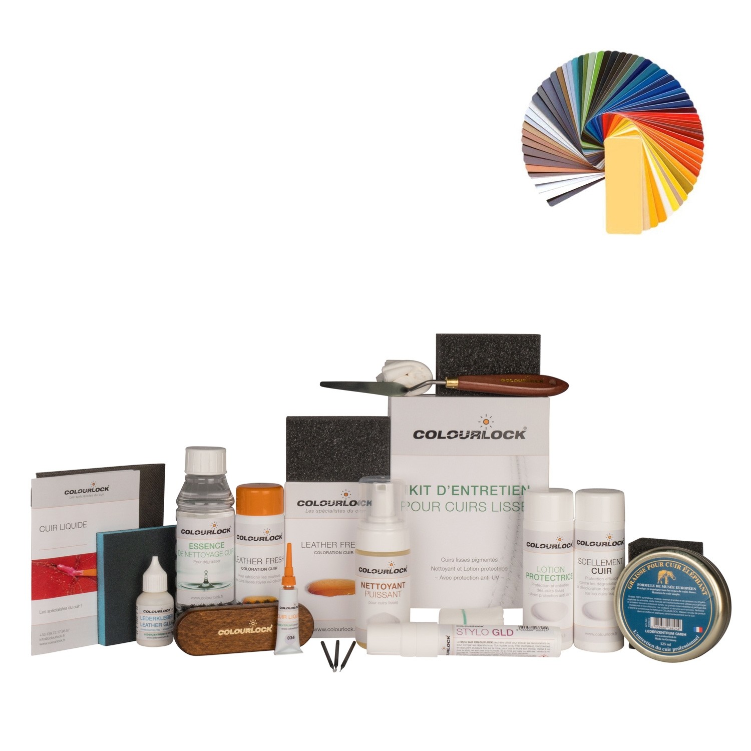 Kit complet de réparation du cuir COLOURLOCK "puissant"