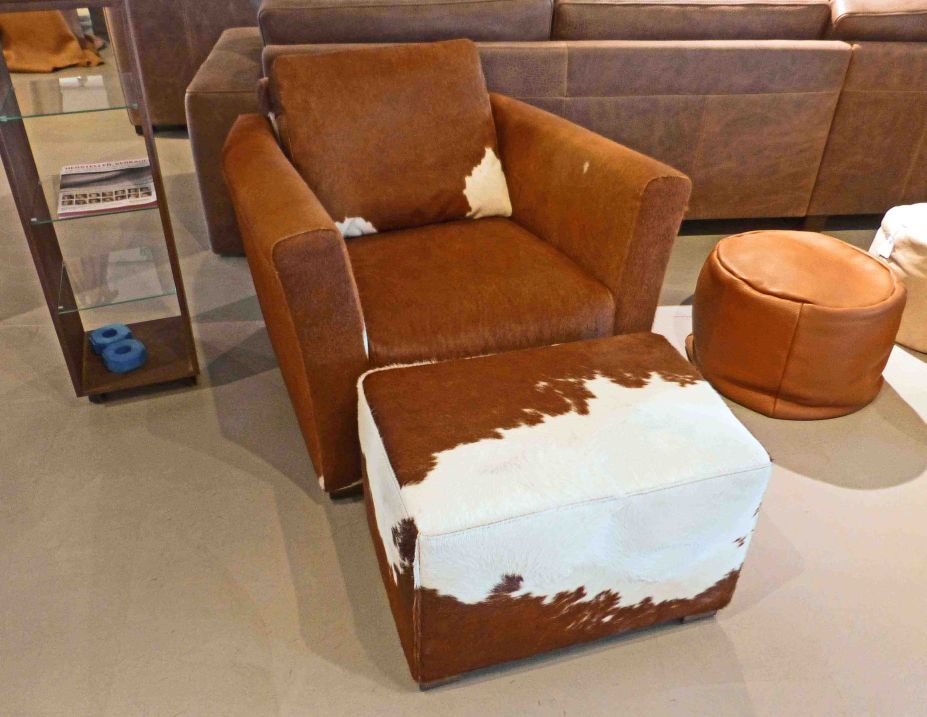 fauteuil en peau de vache